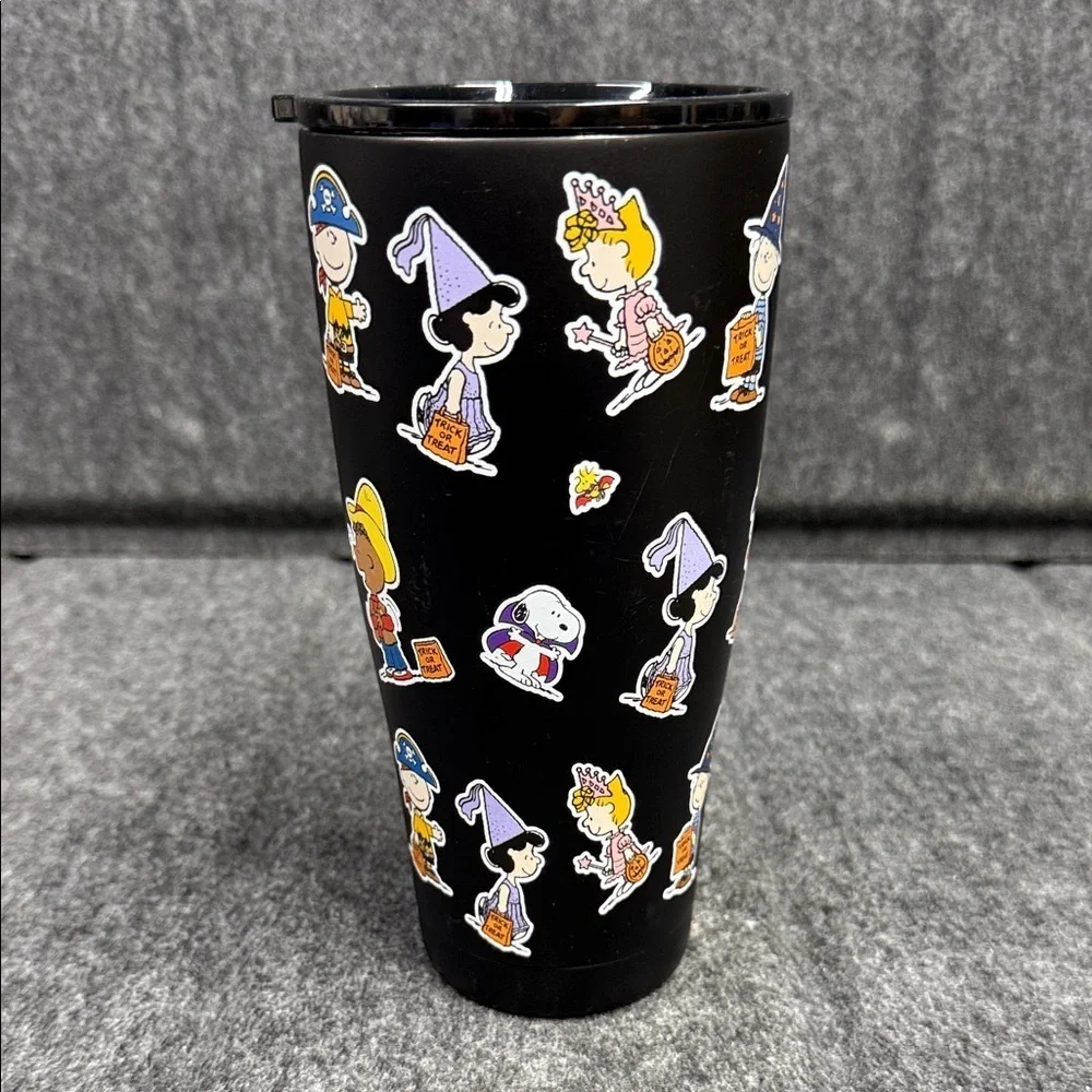 Peanuts Black Tumbler with Characters